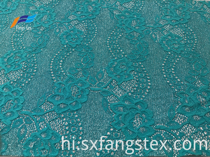 Fancy Jacquard Nylon Polyester Embroidered Lace Fabric 1